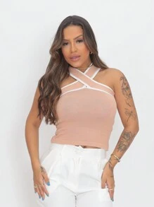 Women Knit Tops - Màu nâu  Mocha - Xem 6
