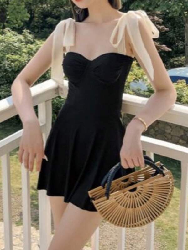 2023 New Style Girls' Swimwear, Ins Style Onepiece Dress Swimsuit