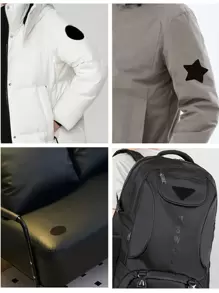 1pc Direct Sticky Seamless Clothes Patch, Backed With Adhesive Fabric Embroidery For Repairing Holes In Down Jacket, Etc.