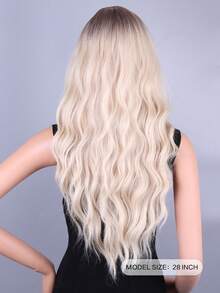 女性長捲髮假髮,美式合成纖維髮型,具有大波浪和豐盈感
