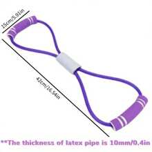 1pc 8-shaped Resistance Band For Home Exercising - For Chest, Arms And Shoulder Stretching - Strength Training And Pull Rope Exercising Equipment - Pink - View 7