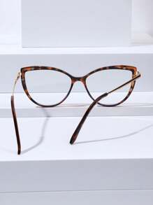 1pc Women's Elegant Casual Versatile Cat Eye Non-Prescription Glasses - Multicolor - View 3