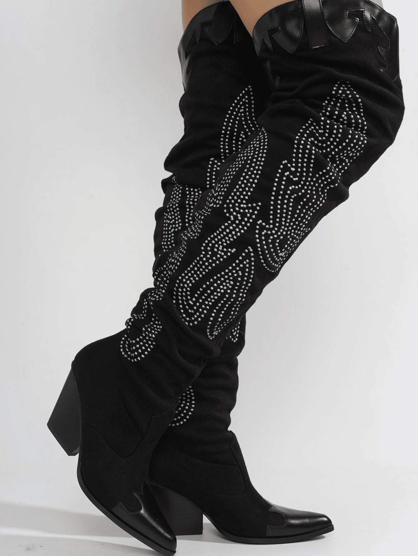 thigh high cowboy boots