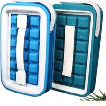 AMAZING VISION Ice Bucket Silicone Mold Ice Cubes For Drinks Portable Bottle For Bar Kitchen Ice Cubes Cubes, Ice Bucket Silicone Mold Ice Cubes For Drinks Portable Bottle - 藍色 - 查看 2