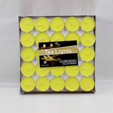 50 piezas Kit de Velas, Mini velas de colores, Velas pequeñas para decoración, Manualidades y Más - Amarillo - Ver 1