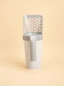 1pc Detachable And Portable Cat Litter Scoop, Suitable For Cat Litter Cleaning In Home - Grey - View 2