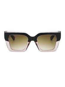 1pc Square Large Frame Y2k Style Fashion Glasses - Ombre - View 3