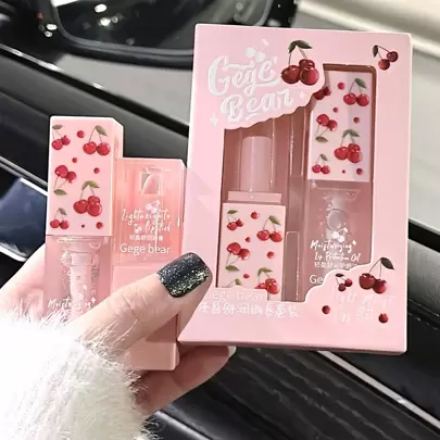 禮物,舒容恩口紅套裝滋潤保濕唇膜唇油,適用於日常使用