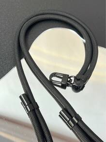 Un accessoire de métal noir épaissi et audacieux, un tour de cou réglable, un harnais croisé dorsal, un étui de téléphone portable anti-perte. Cadeau de tour de cou pour mère, famille, amis, anniversaire, vacances, charm de téléphone, chaîne de téléphone - Noir - Voir 5