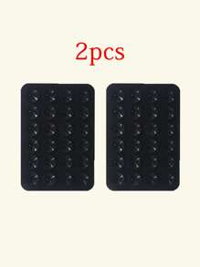 2 件矽膠手機防滑吸盤,附 24 件矽膠自黏盤,適用於手機、行動電源、汽車儀表板等。 - 黑色 - 查看 3