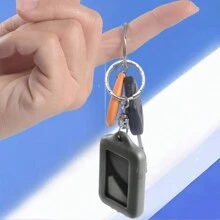 1個時尚迷你多功能太陽能led鑰匙扣,明亮小手電筒創意禮物 - 藍色 - 查看 3