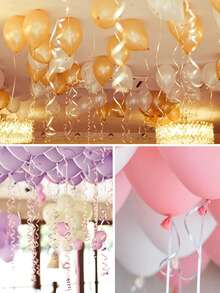10pcs Ribbon Balloon Decorative Accessory (tying Ribbon) - Black - View 7