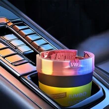 1 Pieza Cenicero Portátil Para Coche - Dorado - Ver 4