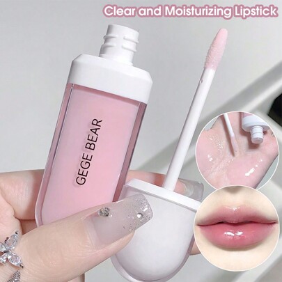 Clear And Moisturizing Lip Gel, Moisturizes And Softens Lips, Reduces Lip Lines, Suitable For Daily Use, Pink