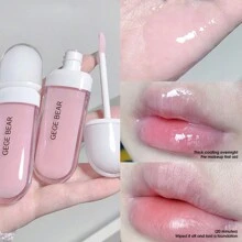 清透保濕唇膏,滋潤柔軟,減淡唇紋,適合日常使用,粉色 - 粉色 - 查看 4