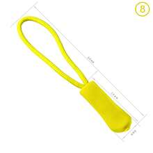 10Pcs Replacement Zipper Pulls Yellow Zipper Pull Cord Extender for Backpacks - Jackets - Luggage - Purses - Handbags - Yellow - View 2