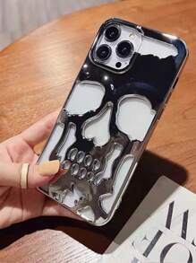 情人节骷髅搞笑丑陋 1 件银色/灰色 6d 品牌骷髅头吊坠，简约时尚的设计，男女通用 - 銀色 - 查看 6