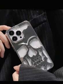 情人节骷髅搞笑丑陋 1 件银色/灰色 6d 品牌骷髅头吊坠，简约时尚的设计，男女通用 - 銀色 - 查看 3