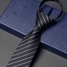 1入男士西裝襯衫配件,商務婚禮領帶,不需綁鞋帶,專業工作領帶