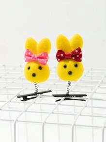 2pcs Cute Tiny Chicken & Duck Barrettes (Accessories Shipped Randomly) - Multicolor - View 1