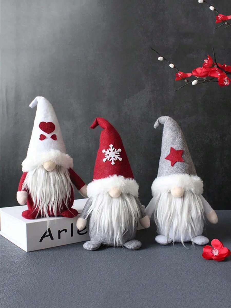 聖誕節無臉侏儒、娃娃和樹形掛飾,適用於家居裝飾、禮物、聚會