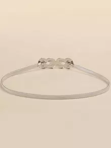 1 pieza Cadena elástica de cintura de metal para mujer, multifuncional para vestido, abrigo, suéter, jeans de verano, escuela de otoño, otoño, Halloween - Dorado - Ver 6