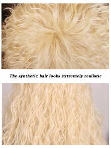 Natural Looking 24 Inch Long Blonde Wavy Sexy Women's Heat Resistant Synthetic Hair Wig for Daily Party Use or Disco Hippie Rocking 80s 90s Theme Party and Halloween Rocker Heavy Metal 80's 1980s Costume Wigs - Gold - View 6