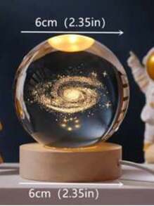 Luminária De Esfera Cristal Universo Cristal Usb