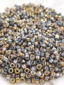 2.5mm 1400 hạt/0.7oz (20g) Hạt thủy tinh phong cách cổ điển ánh kim chuyển màu dùng làm đồ trang sức DIY, vòng tay, vòng cổ, món quà tuyệt vời cho mẹ và bạn bè - Màu Xám nhạt - Xem 3