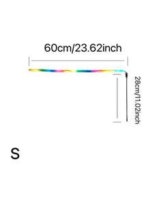 Pet Toy Double-sided Rainbow Ribbon Teaser Wand, Interactive Cat Toy, Two Sizes - Multicolor - View 5