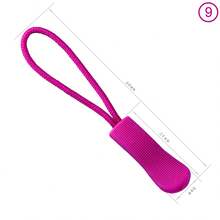 10 cái Thay thế Dây kéo Kéo Hoa hồng Đỏ  Dây kéo Kéo Cord Máy mở rộng Đối với Ba lô - Jackets - Hành lý - Ví - Túi xách - Màu Hồng Tươi - Xem 2