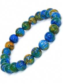 DAZCOLO 1入珠寶戴品,波西米亞極簡風格,自然8mm寶石串珠手鍊-女士度假、聚會、節日裝扮完美之選 - 彩色 - 查看 24