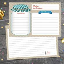 20 Piezas/50 Piezas Tarjetas De Receta De Frascos De Albañil A Doble Cara, 4x6 Pulgadas - Multicolor - Ver 4