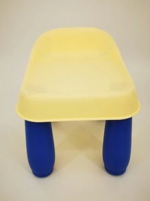 1pc Children's Chair - Durable Plastic - Very Sturdy Kids' Seat - Yellow - View 1