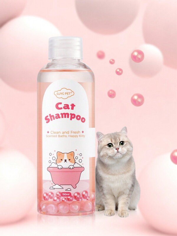 GJYC PET Cat Colognes Shampoo - Grooming Supplies for Soft and Shiny Coat - Classic Fresh Scent, Long lasting fragrance - 5.07 fl oz