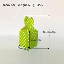 Caja De Dulces Verde 6 Unidades Por Paquete - Verde - Ver 2