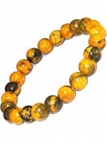 DAZCOLO 1入珠寶戴品,波西米亞極簡風格,自然8mm寶石串珠手鍊-女士度假、聚會、節日裝扮完美之選 - 彩色 - 查看 18