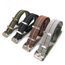 Fashionable Sports Elastic Nylon Watch Band 20/22mm Suitable For Daily Wear - Grey - View 2