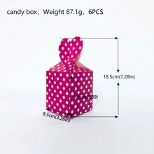 6入組/個 玫瑰紅色糖果盒 - 玫紅色 - 查看 2