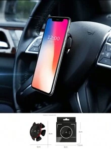 1 Pieza Azul Lindo Y Creativo Volante Con Sensor De Gravedad Y Soporte De Teléfono De Navegación En Coche Multifuncional Con Ventosa Magnética - Azul - Ver 5