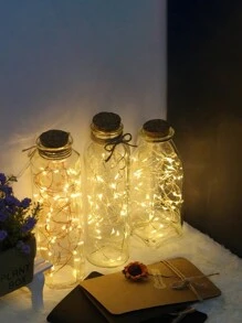 Led花束裝飾燈,氣氛燈飾,生日派對,生日禮物,鮮花花束,裝飾燈,禮品盒,攝影燈光等多用途。 - 黃色 - 查看 2