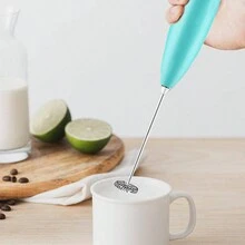 Electric Milk Frother For Home Use, Coffee Stir Bar, Milk Foam Maker, Automatic Handheld Milk Frother - Blue - View 3