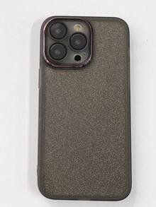 1 件銀色閃光星星卡紙 + 黑色透明鏡片保護框材質手機殼相容於 Apple、三星、小米、vivo 和 Oppo - 黑色 - 查看 3