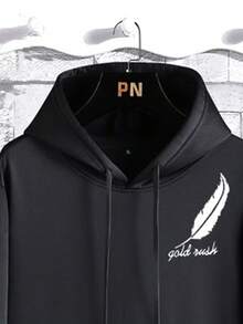 Nam áo có mũ Set bộ đồ thể thao Đối với Mùa thu Quần áo tập thể hình Nam , Điền kinh Bộ đồ , Bộ đồ thể thao - màu đen - Xem 3