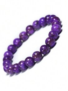 DAZCOLO 1入珠寶戴品,波西米亞極簡風格,自然8mm寶石串珠手鍊-女士度假、聚會、節日裝扮完美之選 - 彩色 - 查看 23