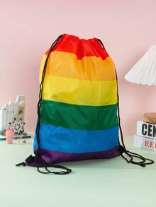 1 Pieza Bolsa De Almacenamiento Con Cordón De Poliéster Para Chicos Y Chicas Lgbt Para Uso Al Aire Libre - Multicolor - Ver 2