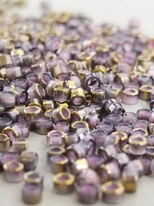 2.5 毫米 1400 件/0.7 盎司（20 克）渐变金色复古风格种子珠，法式刺绣材料，DIY 手链、项链，送给妈妈和朋友的礼物 - 淺粉色 - 查看 2