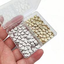 1 盒 200 顆 6 毫米雙心形和心形吊飾 Ccb 珠子適用於 Diy 手鍊、項鍊、珠寶製作用品