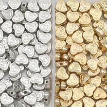 1 盒 200 顆 6 毫米雙心形和心形吊飾 Ccb 珠子適用於 Diy 手鍊、項鍊、珠寶製作用品