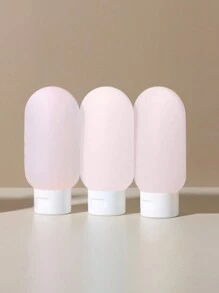 硅膠防漏旅行瓶套裝,隨身攜帶可加裝沐浴露、乳液、盥洗用品,附有便攜式收納袋的旅行瓶套裝,旅行尺寸盥洗化妝品容器套裝,柔軟的壓縮管空瓶配件,適用於沐浴露、乳液、潤髮乳 - 粉色 - 查看 2